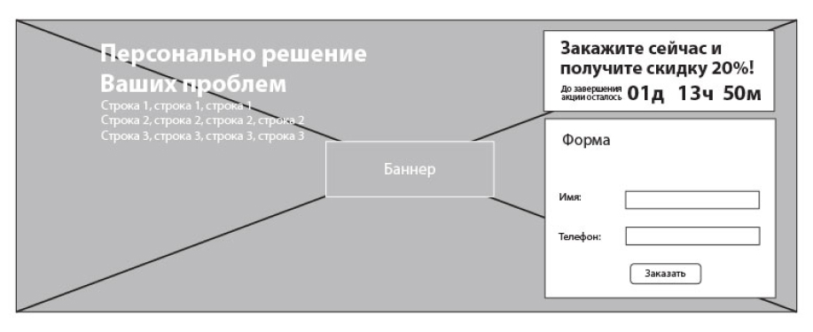 Макет главного баннера