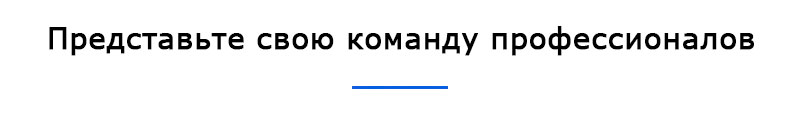 Представьте свою команду профессионалов